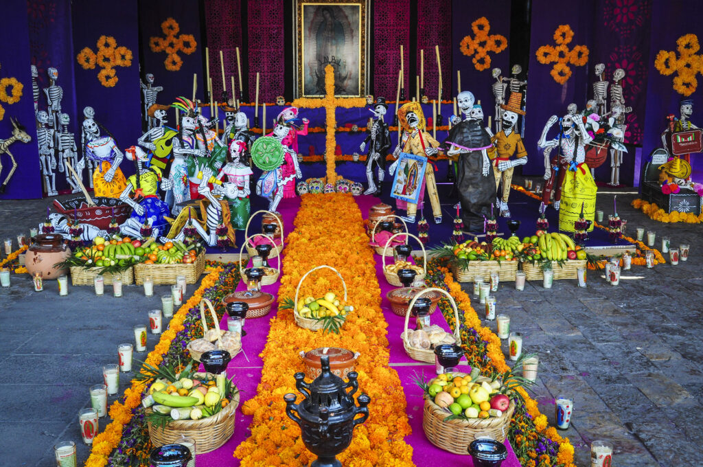 México City: A Day of the Dead Altar at the Basilica of the Virgin Guadalupe